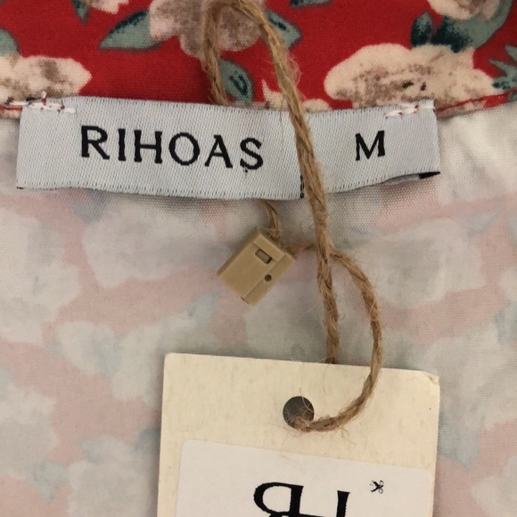 RIHOAS Womens Buttoned Down Long Sleeves Print Blouse - Size Medium - Picture 7 of 7